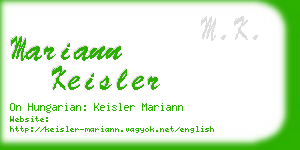 mariann keisler business card